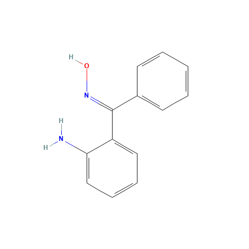 (2-AMINOPHENYL)(PHENYL)METHANONE OXIME (CAS: 51674-05-6) - Chemical Structure and Molecular Formula 