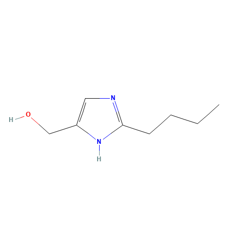 2-Butyl-5-hydroxymethylimidazole (CAS: 68283-19-2) - Chemical Structure and Molecular Formula 