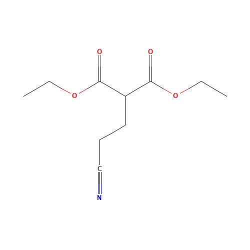 DIETHYL 2-(2-CYANOETHYL)MALONATE (CAS: 17216-62-5) - Chemical Structure and Molecular Formula 