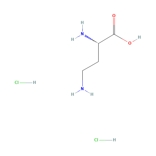 L-2,4-Diaminobutyric acid dihydrochloride (CAS: 1883-09-6) - Chemical Structure and Molecular Formula 