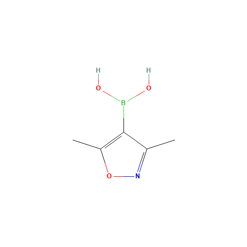 3,5-Dimethylisoxazole-4-boronic acid (CAS: 16114-47-9) - Chemical Structure and Molecular Formula 
