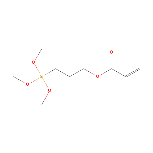 3-(ACRYLOYLOXY)PROPYLTRIMETHOXYSILANE (CAS: 4369-14-6) - Chemical Structure and Molecular Formula 