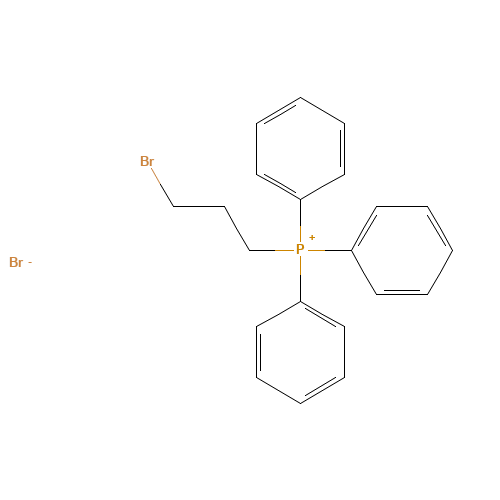 (3-BROMOPROPYL)TRIPHENYLPHOSPHONIUM BROMIDE (CAS: 3607-17-8) - Chemical Structure and Molecular Formula 