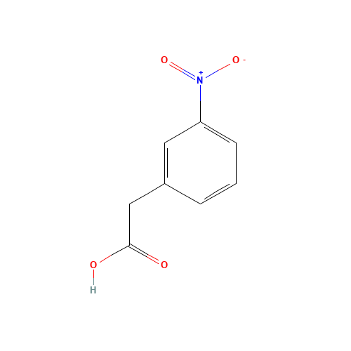 3-NITROPHENYLACETIC ACID (CAS: 1877-73-2) - Chemical Structure and Molecular Formula 