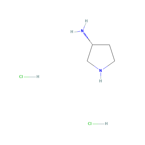 (3R)-(-)-3-Aminopyrrolidine dihydrochloride (CAS: 116183-81-4) - Chemical Structure and Molecular Formula 