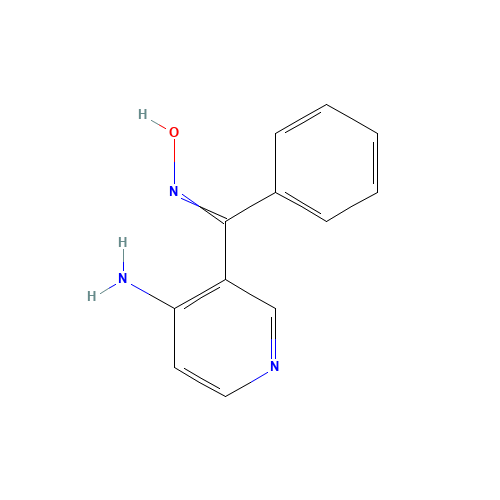 (4-Amino-3-pyridinyl)phenyl-methanone oxime (CAS: 136227-16-2) - Chemical Structure and Molecular Formula 