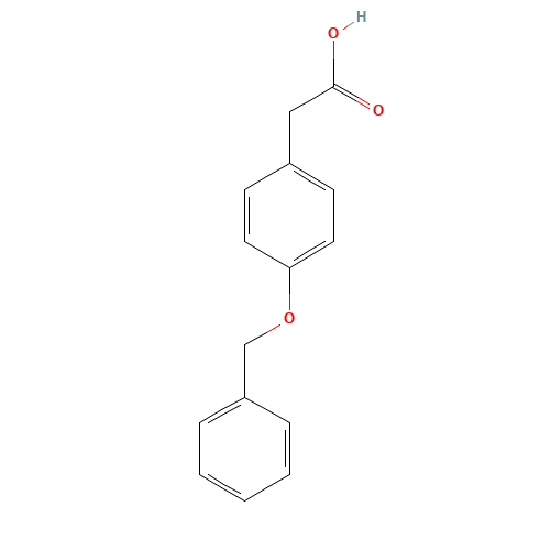 4-BENZYLOXYPHENYLACETIC ACID (CAS: 6547-53-1) - Chemical Structure and Molecular Formula 