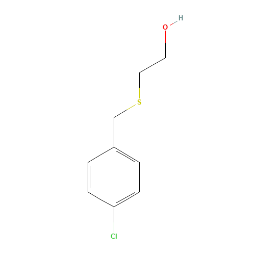 4-CHLOROBENZYL 2-HYDROXYETHYL SULFIDE (CAS: 71501-40-1) - Chemical Structure and Molecular Formula 