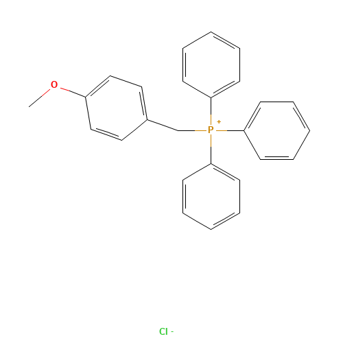 (4-METHOXYBENZYL)TRIPHENYLPHOSPHONIUM CHLORIDE (CAS: 3462-97-3) - Chemical Structure and Molecular Formula 