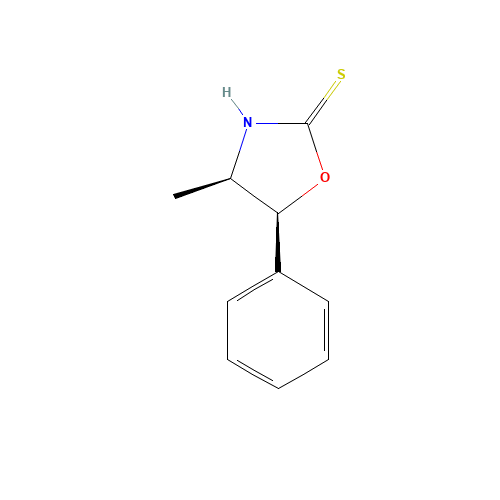 (4R,5S)-(+)-4-METHYL-5-PHENYL-1,3-OXAZOLIDINE-2-THIONE (CAS: 91794-28-4) - Chemical Structure and Molecular Formula 