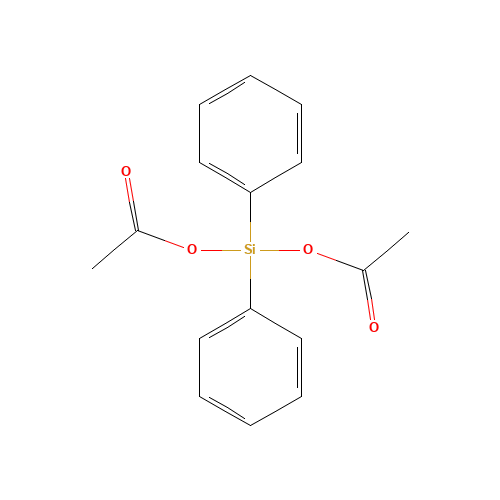 DIPHENYLDIACETOXYSILANE (CAS: 2565-07-3) - Chemical Structure and Molecular Formula 