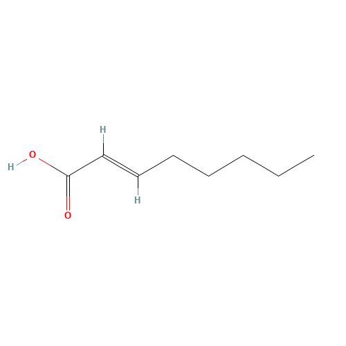 TRANS-2-OCTENOIC ACID (CAS: 1871-67-6) - Chemical Structure and Molecular Formula 