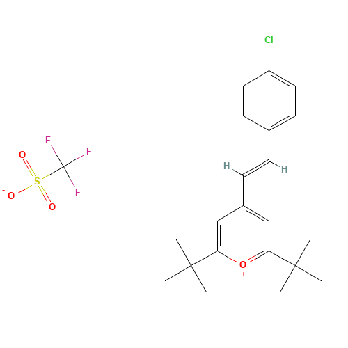 (E)-4-(2-(Chlorophenyl)ethenyl-2,6-bis(1,1-dimethylethyl)pyrriliumsalt (CAS: 97248-77-6) - Chemical Structure and Molecular Formula 
