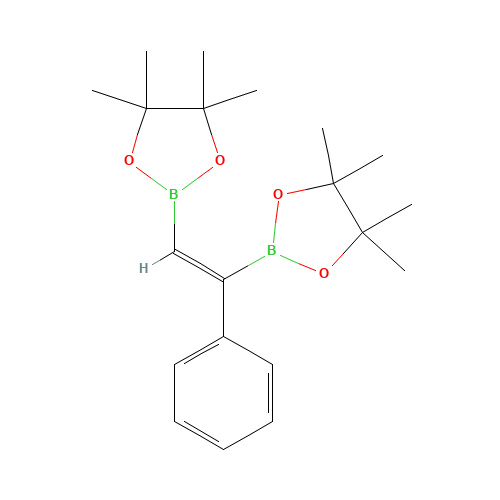 (E)-alpha,beta-Styrenediboronicacid (CAS: 173603-23-1) - Chemical Structure and Molecular Formula 
