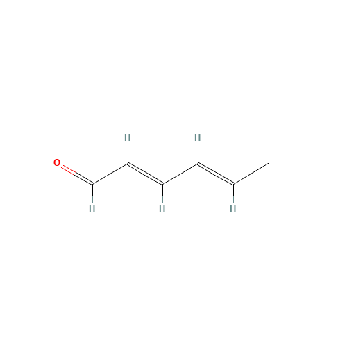 (E,E)-2,4-Hexadienal (CAS: 142-83-6) - Chemical Structure and Molecular Formula 