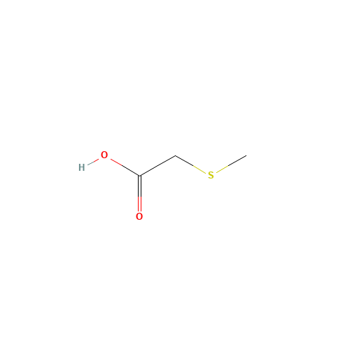 (METHYLTHIO)ACETIC ACID (CAS: 2444-37-3) - Chemical Structure and Molecular Formula 