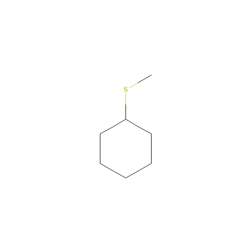 CYCLOHEXYL METHYL SULFIDE (CAS: 7133-37-1) - Chemical Structure and Molecular Formula 