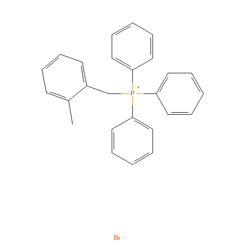 2-METHYLBENZYL TRIPHENYLPHOSPHONIUM BROMIDE (CAS: 1530-36-5) - Chemical Structure and Molecular Formula 
