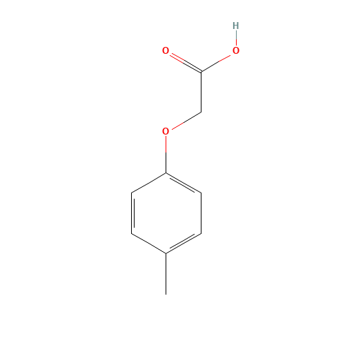 (4-METHYLPHENOXY)ACETIC ACID (CAS: 940-64-7) - Chemical Structure and Molecular Formula 