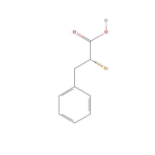 (D)-1-BROMO-2-PHENYLPROPIONIC ACID (CAS: 42990-55-6) - Chemical Structure and Molecular Formula 