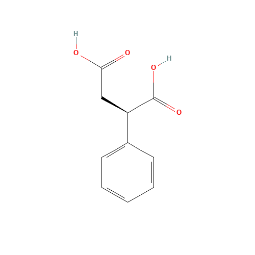 (R)-(-)-Phenylsuccinic acid (CAS: 46292-93-7) - Chemical Structure and Molecular Formula 