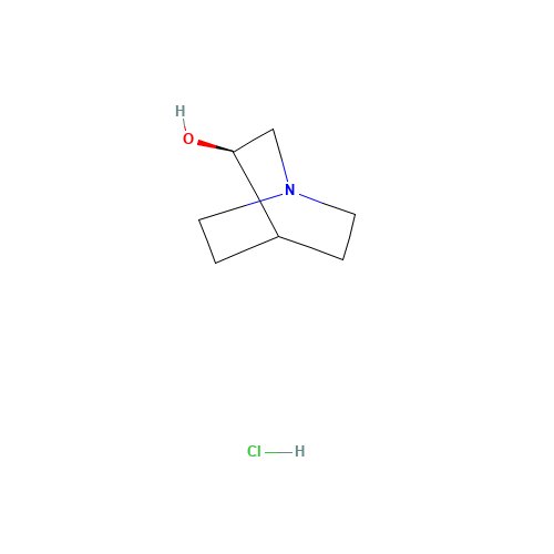 (R)-3-Quinuclidinol hydrochloride (CAS: 42437-96-7) - Chemical Structure and Molecular Formula 