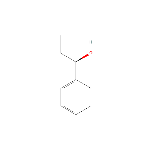 (R)-(+)-1-PHENYL-1-PROPANOL (CAS: 1565-74-8) - Chemical Structure and Molecular Formula 