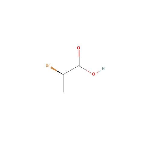 (R)-(+)-2-BROMOPROPIONIC ACID (CAS: 10009-70-8) - Chemical Structure and Molecular Formula 