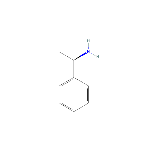(R)-(+)-1-Phenylpropylamine (CAS: 3082-64-2) - Chemical Structure and Molecular Formula 