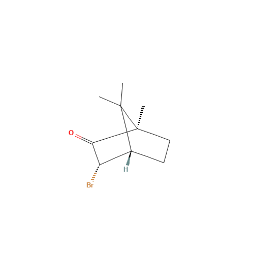 (1R-endo)-3-Bromo-1,7,7-trimethylbicyclo[2.2.1]heptan-2-one (CAS: 10293-06-8) - Chemical Structure and Molecular Formula 