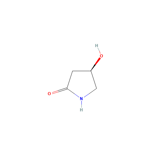 (R)-(+)-4-HYDROXY-2-PYRROLIDINONE (CAS: 22677-21-0) - Chemical Structure and Molecular Formula 