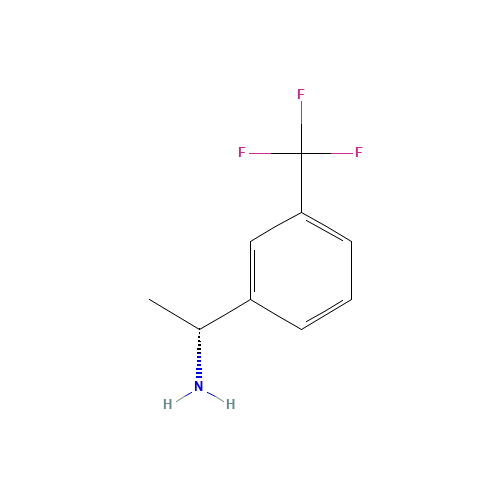 (R)-1-[3-(Trifluoromethyl)phenyl]ethylamine (CAS: 127852-30-6) - Chemical Structure and Molecular Formula 