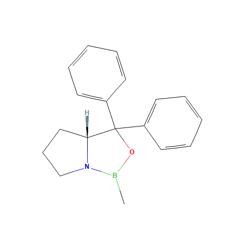 (R)-3,3-Diphenyl-1-methylpyrrolidino[1,2-c]-1,3,2-oxazaborole (CAS: 112022-83-0) - Chemical Structure and Molecular Formula 