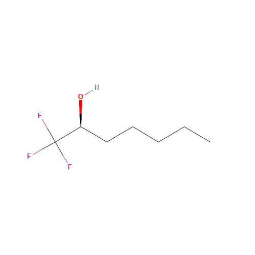 (S)-(-)-1,1,1-TRIFLUOROHEPTAN-2-OL (CAS: 130025-35-3) - Chemical Structure and Molecular Formula 