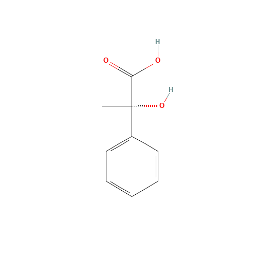 (S)-(+)-2-HYDROXY-2-PHENYLPROPIONIC ACID (CAS: 13113-71-8) - Chemical Structure and Molecular Formula 