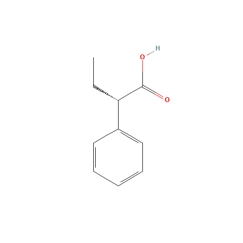 (S)-(+)-2-PHENYLBUTYRIC ACID (CAS: 4286-15-1) - Chemical Structure and Molecular Formula 