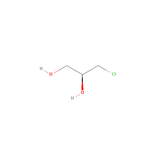 (S)-(+)-3-Chloro-1,2-propanediol (CAS: 60827-45-4) - Chemical Structure and Molecular Formula 