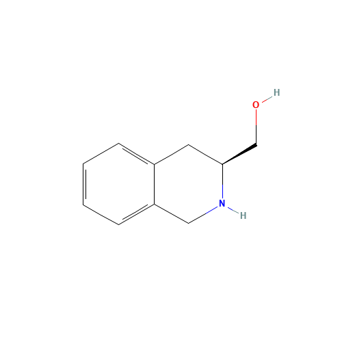 (S)-1,2,3,4-TETRAHYDROISOQUINOLINE-3-METHANOL (CAS: 18881-17-9) - Chemical Structure and Molecular Formula 