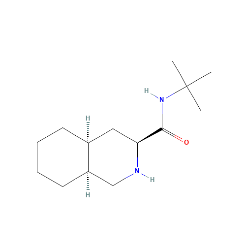 N-(tert-Butyl)decahydroisoquinoline-3-carboxamide (CAS: 136465-81-1) - Chemical Structure and Molecular Formula 