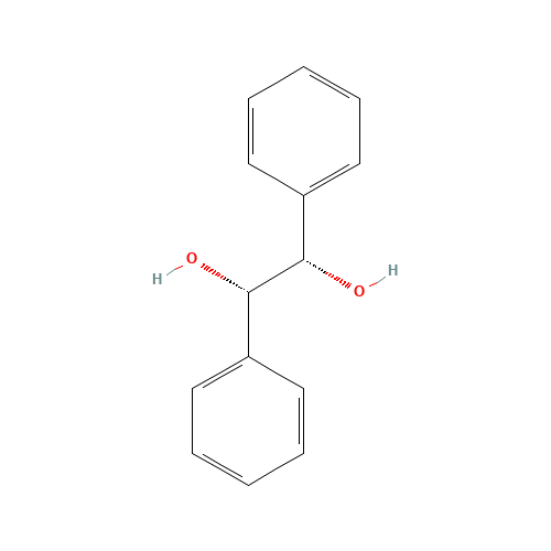 (S,S)-(-)-HYDROBENZOIN (CAS: 2325-10-2) - Chemical Structure and Molecular Formula 