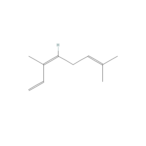 OCIMENE  MIXTURE OF ISOMERS (CAS: 3338-55-4) - Chemical Structure and Molecular Formula 