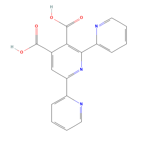 [2,2':6',2''-TERPYRIDINE]-3',4'-DICARBOXYLIC ACID (CAS: 247058-03-3) - Chemical Structure and Molecular Formula 