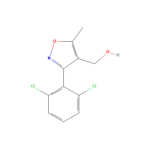 [3-(2,6-DICHLOROPHENYL)-5-METHYLISOXAZOL-4-YL]METHANOL (CAS: 175204-38-3) - Chemical Structure and Molecular Formula 