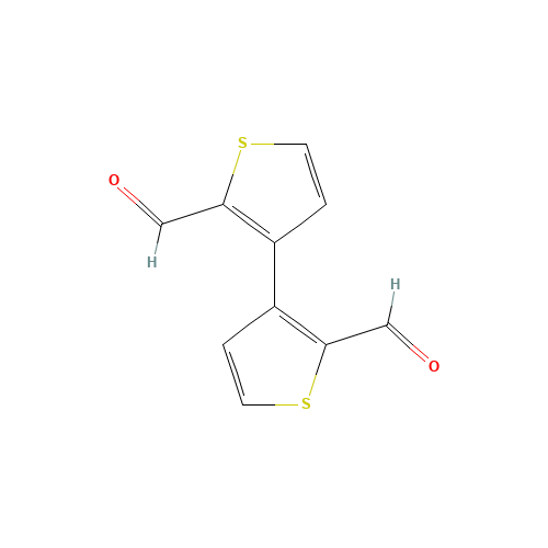 [3,3'-Bithiophene]-2,2'-dicarboxaldehyde (CAS: 40306-89-6) - Chemical Structure and Molecular Formula 