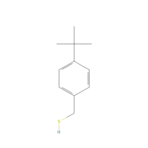 4-(tert-Butyl)benzyl mercaptan (CAS: 49543-63-7) - Chemical Structure and Molecular Formula 