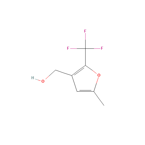 [5-METHYL-2-(TRIFLUOROMETHYL)-3-FURYL]METHANOL (CAS: 306935-04-6) - Chemical Structure and Molecular Formula 