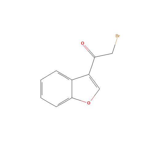 1-(1-BENZOFURAN-3-YL)-2-BROMO-1-ETHANONE (CAS: 187657-92-7) - Chemical Structure and Molecular Formula 