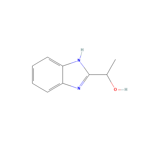 2-(1-HYDROXYETHYL)BENZIMIDAZOLE (CAS: 19018-24-7) - Chemical Structure and Molecular Formula 