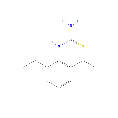 2,6-DIETHYLPHENYLTHIOUREA (CAS: 25343-30-0) - Chemical Structure and Molecular Formula 