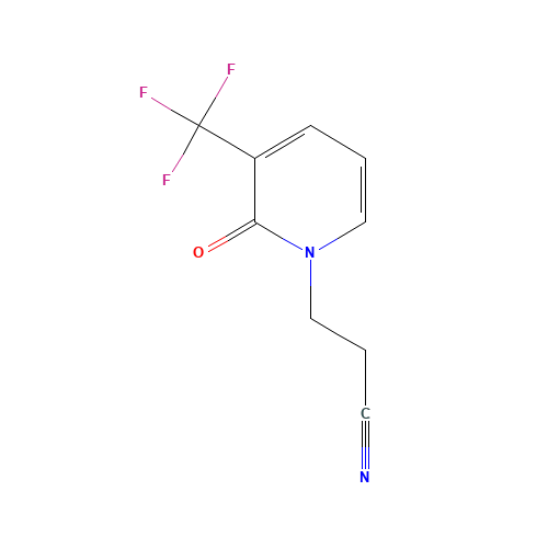 1-(2-CYANOETHYL)-3-(TRIFLUOROMETHYL)-2(1H)-PYRIDONE (CAS: 175277-60-8) - Chemical Structure and Molecular Formula 